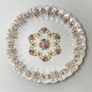 Vintage Discontinued Franklinware IVORY Scalloped Floral Salad Plate Replacement